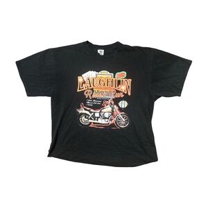 Vintage 90s Biker Laughlin River Run Tee Size XL